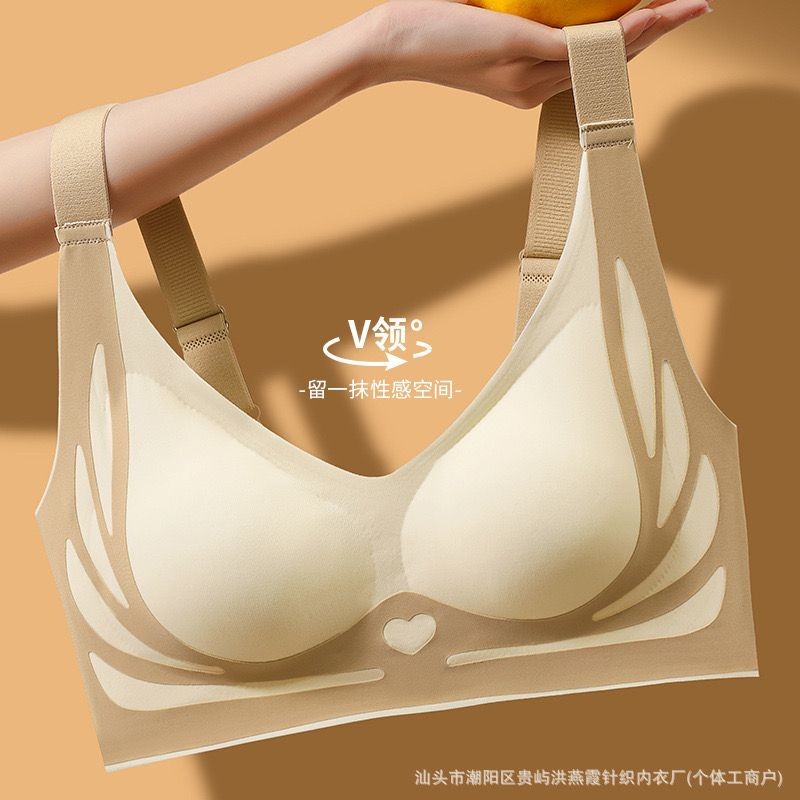 brown-Premium soft stretch comfortable push up sports bra