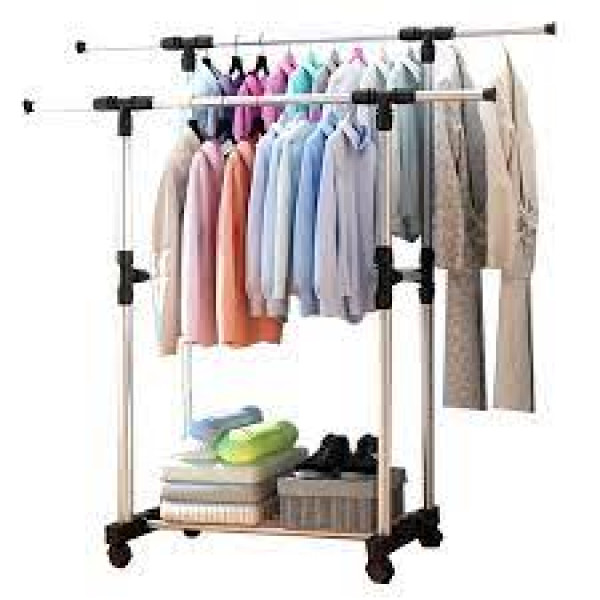 DOUBLE POLE CLOTH RACK