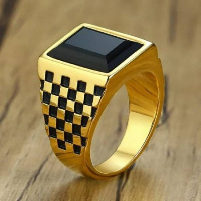 Italian Hematite Magnetic Ring For Men And Women Golden 003